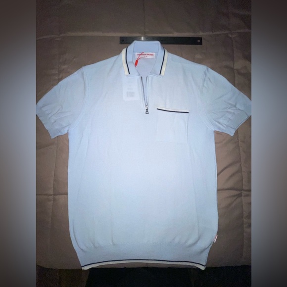 Orlebar Brown Collared Shirt with Quarter-Zip. - Picture 1 of 2